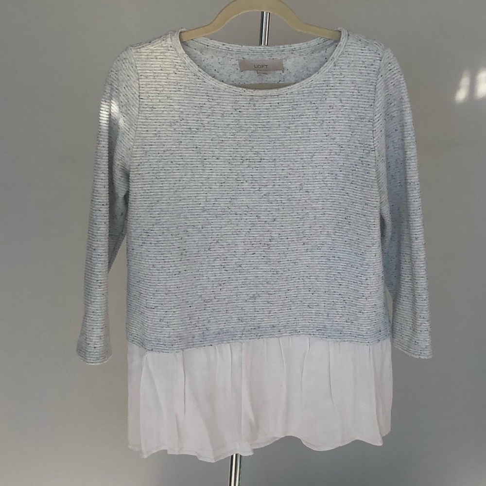 LOFT Sweater Shirttail Top